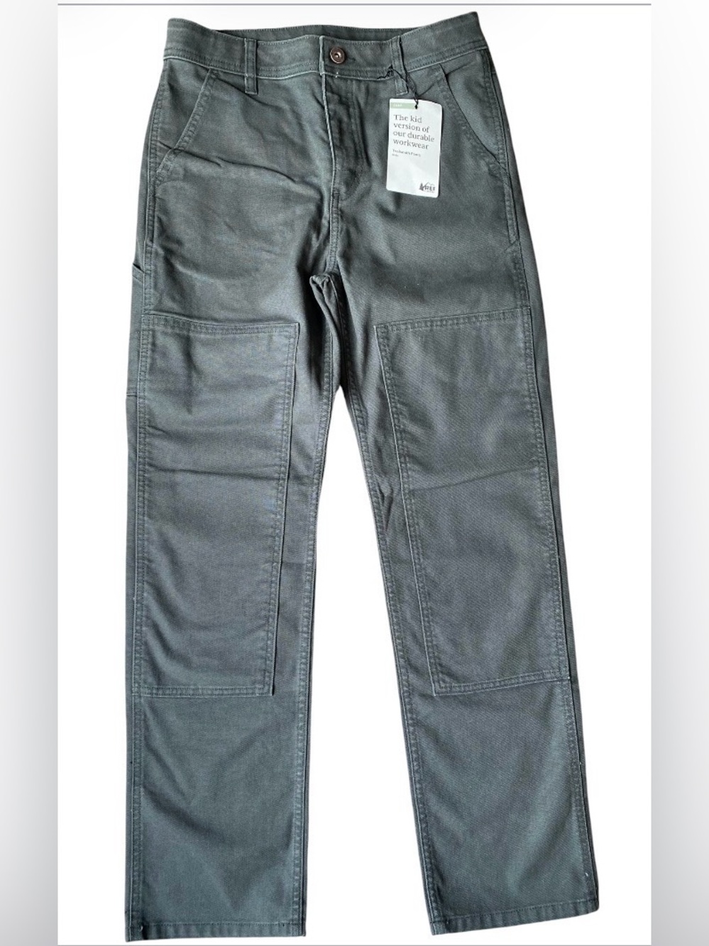 REI Co-Op Trailsmith Double Knee Boys Hiking Pants Sise L 14-16 Cotton Stretch